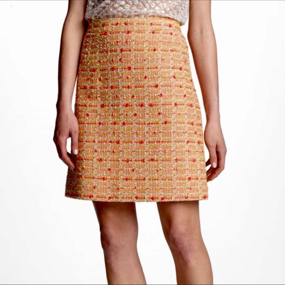 Kate Spade Textured Tweed Pamela Skirt Beautiful Multicolor Blend NWT - Picture 1 of 11